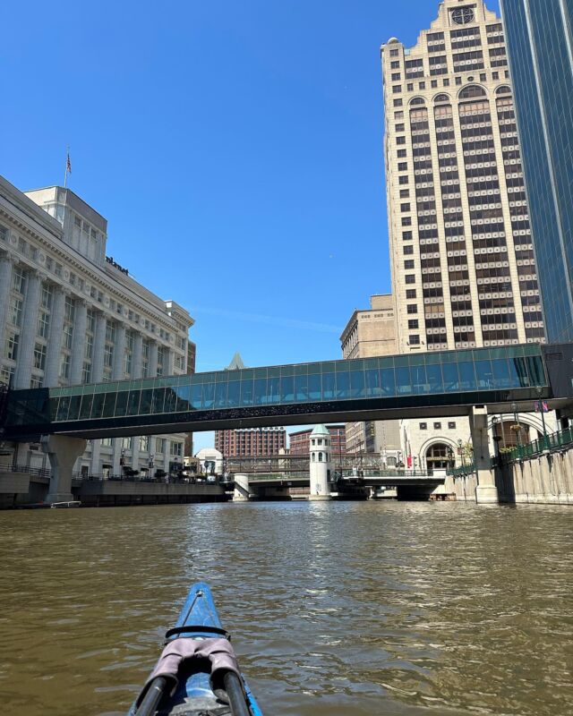 TGIF! What a day ☀️ Open all weekend 🇺🇸🚣🏻‍♀️ Hope to see you! Book online, text or call anytime. 
•
#MKC #milwaukeekayak #milwaukeeriver #milwaukeekayakcompany #milwaukeekayakcompanytours #takemetotheriver #teammkc #harbordistrict #wisconsin #river #kayaking #10yearsafloat #jerrysdocks #schlitzpark #summer