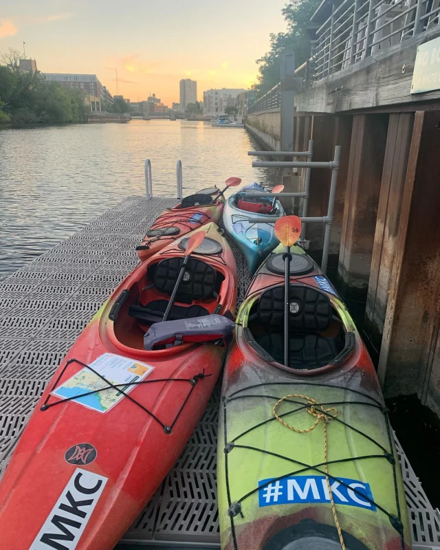 Hey everyone! We’re open for rentals today until 7:30pm. Tomorrow, Sunday, we are hosting the Outdoorsey Triathlon with @yellowwoodgear and @wheelandsprocket so will be closed to the public most of the day… catch @funkclubwagon Sunday 4-7pm at @twistedfishermanmke —> reserve your kayaks (link in stories). Will be great to see you - bring an extra layer this weekend 💙🛶☀️
•
- [ ] #MKC #milwaukeekayak #milwaukeeriver #milwaukeekayakcompany #milwaukeekayakcompanytours #takemetotheriver #visitmilwaukee #teammkc #milwaukee #wisconsin #kayaking #milwaukee #wisconsin