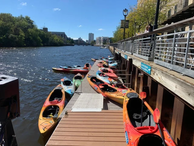 Good morning ☀️ We’re open today until 7pm or until all boats are back to the dock. Open all week at 10am and then our final weekend of the season is coming up… thanks for all your love this season. 💙 Go Pack!
•
#MKC #milwaukeekayak #milwaukeeriver #milwaukeekayakcompany #milwaukeekayakcompanytours #takemetotheriver #visitmilwaukee #teammkc #milwaukee #wisconsin #kayaking #milwaukee #wisconsin