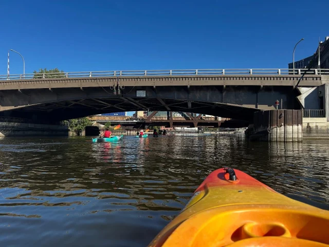 Great place to just be. We’ll be open for rentals thru mid-October + lunchtime tours 11am-1pm + MKE River Roundups @funkclubwagon + guided paddles
•
#MKC #milwaukeekayak #milwaukeeriver #milwaukeekayakcompany #milwaukeekayakcompanytours	
#takemetotheriver #visitmilwaukee #teammkc #wisconsin #kayaking #milwaukee #discoverwisconsin #puravida #bemine #wearit #summer #jerrysdocks #river #tellmeallyourdreams #goodvibesonly