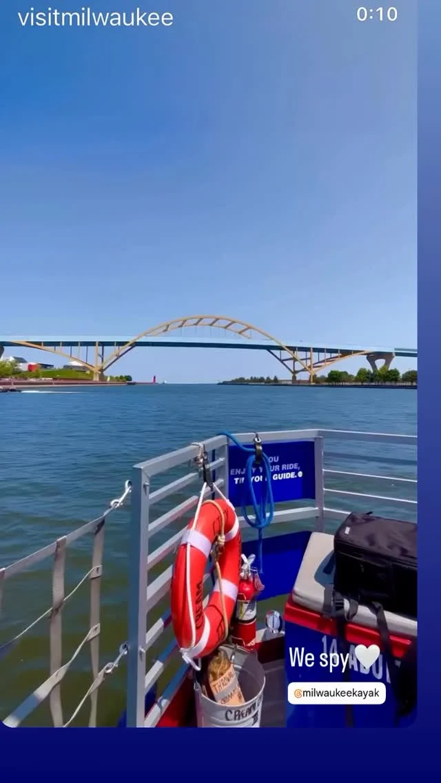 So good @visitmilwaukee and happy @milwaukee_day 🤍 Milwaukee. 🛶 
•
I spy #MKC #milwaukeekayak #milwaukeeriver #milwaukeekayakcompanymilwaukee