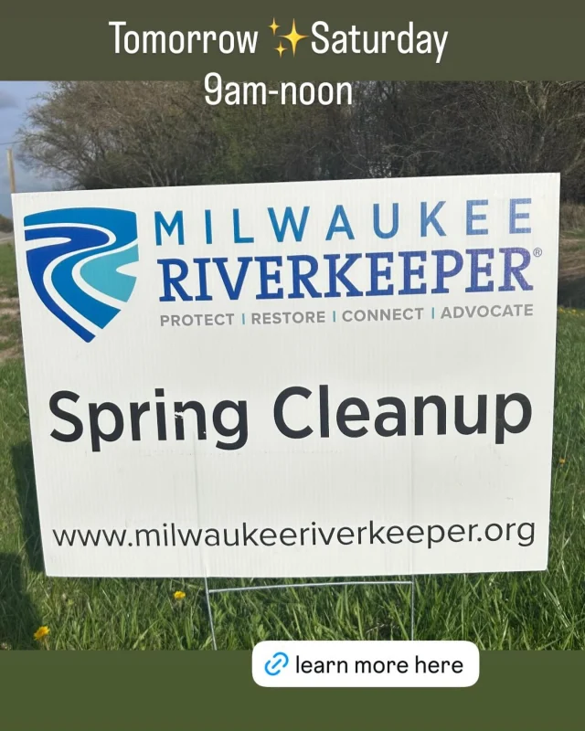 Tomorrow ✨ Saturday 9am-noon. Learn more @ https://milwaukeeriverkeeper.org/event/spring-cleanup/ 
#milwaukee #milwaukeeriverkeeper #giveahoot @visitmilwaukee @mkeriverkeeper