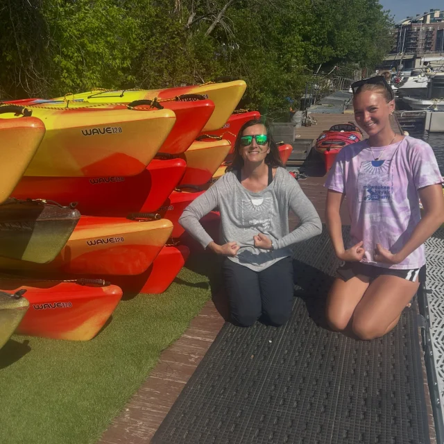 I’m pretty sure this is what they mean by girl power 💪🏽🛶💙 
#mkc #milwaukeekayak #milwaukeekayakcompany #takemetotheriver #girlpower