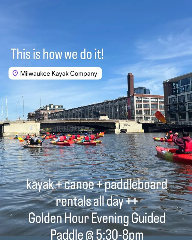 This is how we do it, Milwaukee! Join us - hope to see you and Go Brewers! 
#mkc #milwaukee #milwaukeekayak #teammkc #milwaukeekayakcompany